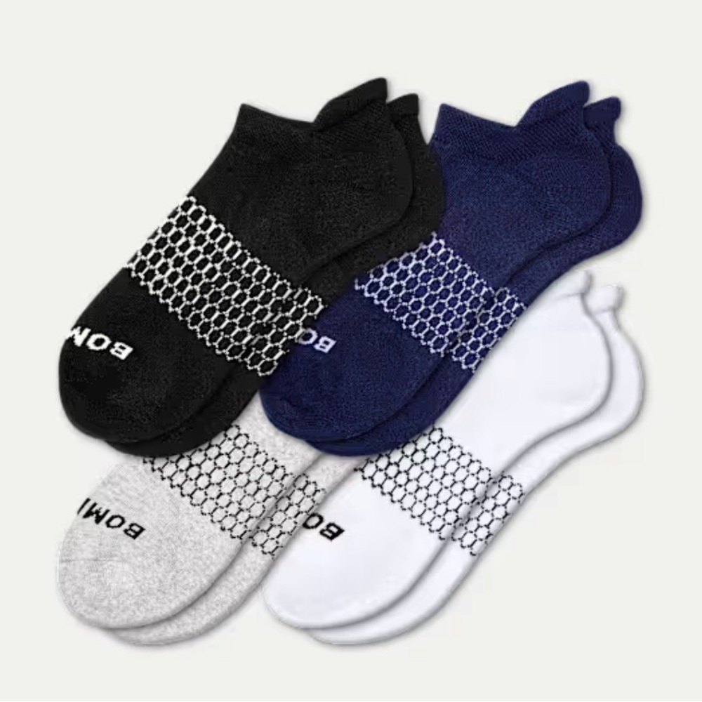 Bombas Unisex Solids Ankle Sock 4-Pack NWT Sz. L